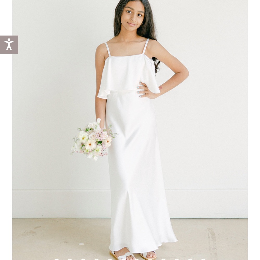 Revelry satin bridesmaids dress